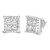 14K White Gold 2.00 Cttw Invisible Set Princess-Cut Lab Grown Diamond Wavy Quad Stud Earrings N162-74-7900WLD