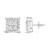 14K White Gold 2.00 Cttw Invisible Set Princess-Cut Lab Grown Diamond Wavy Quad Stud Earrings N162-74-7900WLD