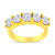14K Yellow Gold Plated .925 Sterling Silver 2.0 Cttw Shared Prong Set Diamond 5 Stone Wedding Band  N162-018520R700