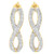 10K Yellow and White Gold 1/4 cttw Diamond Double Infinity Hoop Earrings (I-J Clarity, I1-I2 Color) N162-71-2772YDM