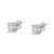 .925 Sterling Silver 1/2 Cttw Near Colorless Round Brilliant-Cut Diamond Miracle-Set Stud Earrings  N162-017483EWDM