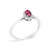 10K White Gold 5X3MM Oval Pink Tourmaline and Diamond Accent Halo Ring (I-J Color, I1-I2 Clarity) - N162-023492RASH