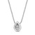 10K White Gold 1/10 Cttw Miracle Set Round-Cut Diamond Pear Shape 18" Pendant Necklace (H-I Color,  N162-91-2480WDM