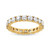 14K Yellow Gold 2.00 Cttw Shared Prong Set Round Cut Diamond Eternity Band (J-K Color, VS1-VS2 Clar N162-018996R675