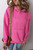 Pitaya Pink Mineral Wash Terry Patchwork Drawstring Hoodie T543-8797490905330