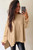 Apricot Cable Knit Drop Shoulder Side Slits Loose Sweater T543-8797494903026