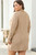 Parchment Cable Knit Drop Shoulder Loose Fit Sweater Dress T543-8783378219250