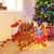 Lighted 2D Christmas Reindeer and Sleigh Decoration for Lawn Front Door Home B593-CM24613US