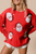 Fiery Red Sequined Santa Claus Long Sleeve Christmas Sweatshirt T543-8798860476658