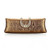 Bark Texture with Rhinestone Inlaid Handle Design Fashion Evening Handbag - Coffee A392-fhbg0091