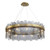 Modern Style Home Light Glass Leaves Design Luxury Chandelier - Gray A392-flig0137