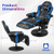 Massage Video Gaming Recliner Chair with Adjustable Height-Gray B593-CB10538