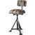 Swivel Hunting Chair Tripod Blind Stool with Detachable Backrest - Color: Multicolor D681-OP70413