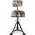 Swivel Hunting Chair Tripod Blind Stool with Detachable Backrest - Color: Multicolor D681-OP70413