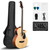 Glarry GMB101 4 string Electric Acoustic Bass Guitar w/ 4-Band Equalizer EQ-7545R Burlywood T575-S0671272209