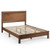 Full Size Platform Slat Bed Frame with High Headboard-Walnut - Color: Walnut - Size: Full Size D681-HU10440WN-F