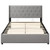 Queen Size Lift-up Storage Bed Modern Linen Upholstered Platform Bed-Gray - Color: Gray D681-HU11350GR-Q