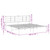  Metal Bed Frame without Mattress with Headboard White 76"x79.9 A949-355616