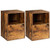 Set of 2 Nightstands Side End Table for Living Room-White B593-HU10131-2