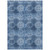 9' X 12' Navy Blue Floral Medallion Washable Non Skid Indoor Outdoor Area Rug N270-562969
