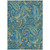 5' X 8' Navy Blue Paisley Washable Non Skid Indoor Outdoor Area Rug N270-561432