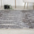 8' X 9' Blue And Gray Damask Indoor Outdoor Area Rug N270-517485
