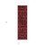 8' Runner Burgundy and Black Floral Medallion Washable Non Skid Indoor Outdoor Runner Rug N270-563395