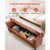 Button-Tufted Storage Ottoman Bench, Rolled Arm PU Leather Bench with Solid Wood Legs, Modern Shoe  E415-PZWSZYXTK617STHDO001V0