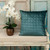 20" Teal Cotton Blend Throw Pillow N270-402838