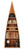 21" Wood Brown Solid Wood Six Tier Boat Bookcase N270-364286