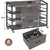 Grey Printer Stand Bookcase Power Station Mobile Office File Cabinet Q280-GRYUW567898