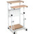 Height Adjustable Mobile Computer Stand-Up Desk with Two Modes-White B593-HW65867color
