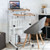 Height Adjustable Mobile Computer Stand-Up Desk with Two Modes-White B593-HW65867color