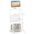 Height Adjustable Mobile Computer Stand-Up Desk with Two Modes-White B593-HW65867color