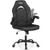 Leather Office Chair Ergonomic Computer Desk Chair with Flip-up Armrests-Black - Color: Black D681-CB11163DK