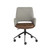 Gray Brown and Black Adjustable Swivel Fabric Rolling Office Chair N270-370512