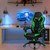 Adjustable Gaming Chair with Footrest for Home Office-Blue B593-HW67570