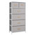 23" Gray and White Steel and Fabric Six Drawer Chest N270-484712