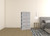 23" Gray and White Steel and Fabric Six Drawer Chest N270-484712