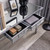 47" Silver Mirrored Writing Desk With Two Drawers N270-402053