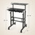 Height Adjustable Mobile Standing Desk with Rolling Wheels for Office and Home-Black - Color: Black D681-HW67483BK