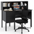 Black 48 inch Computer Desk and Ergonomic Mesh Office Chair Bundle for Home Office D681-B-CB10626DK+CB10530US-DK+