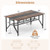 Rectangular Meeting Table with Mesh Storage Shelf and Cable Grommet-Rustic Brown B593-CB11058