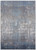 5' X 8' Blue Gray And Silver Abstract Power Loom Distressed Area Rug With Fringe N270-512127