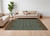 8' X 12' Green Blue and Brown Floral Hand Knotted Area Rug N270-565542