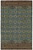 8' X 12' Green Blue and Brown Floral Hand Knotted Area Rug N270-565542