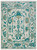 8' X 10' Green and Ivory Wool Floral Hand Knotted Area Rug With Fringe N270-566306