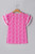 Pink Floral Print Ric-rac Tiered Ruffled V Neck Blouse T543-8791251452146
