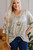 Gray Leopard Print Half Sleeve V Neck Loose Fit T Shirt T543-8787325845746