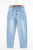 Beau Blue High Rise Barrel Relaxed Patch Pocket Jeans T543-8783307079922
